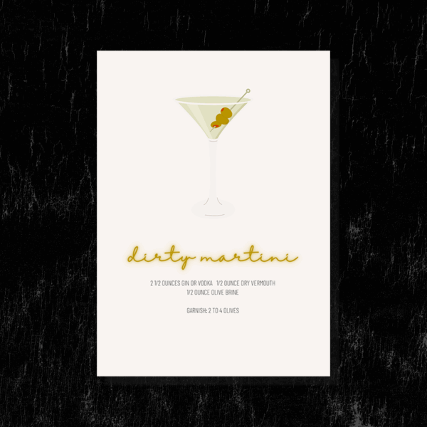 Poster – Dirty Martini