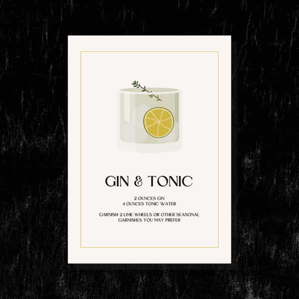 Poster – Gin & Tonic