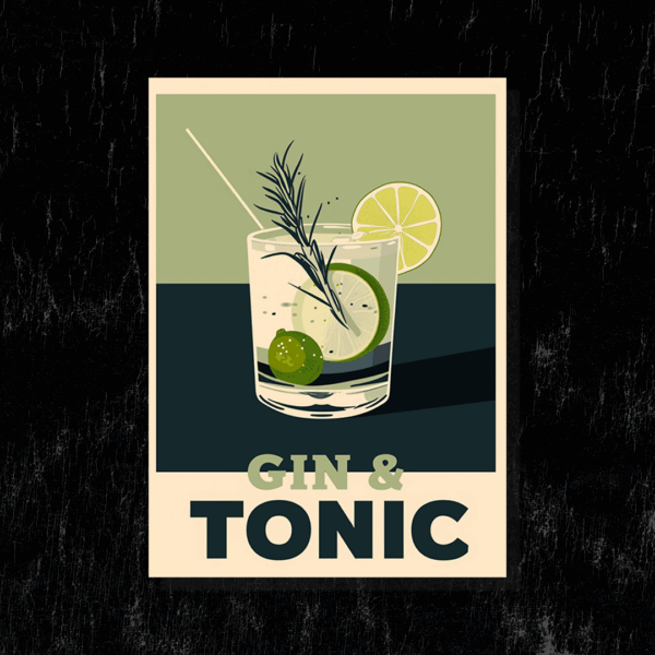 Poster – Gin & Tonic Retro